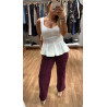 Pantalón burdeo