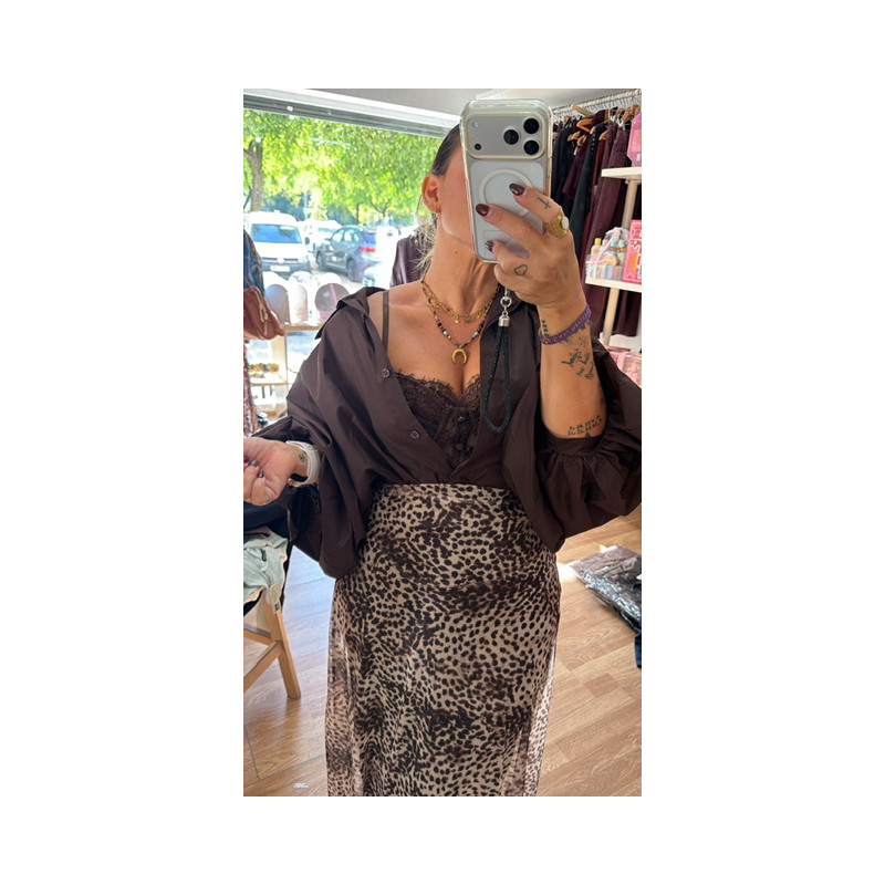 Falda gasa aninalprint